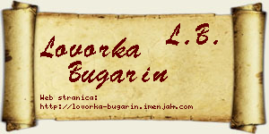 Lovorka Bugarin vizit kartica